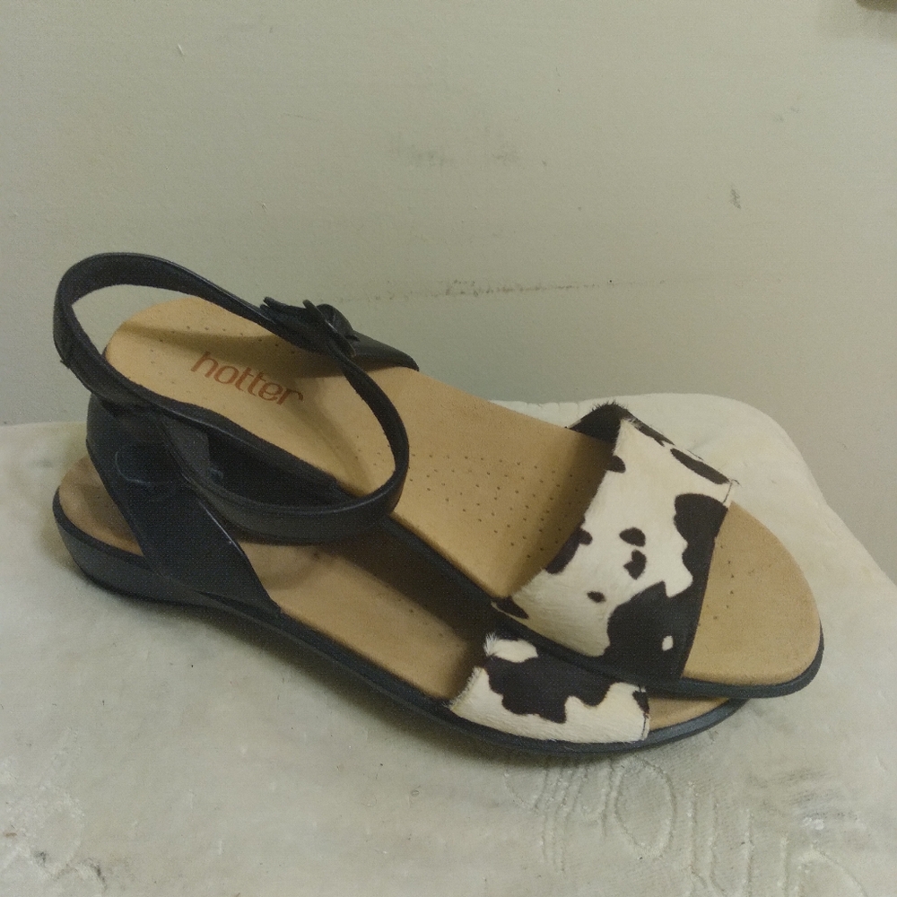 Womens HOTTER Sandals, Size 9, New, English Made, Animal Skin, No Blemishes - Picture 4 of 16